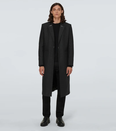 Shop Givenchy Cotton-blend Jacquard Coat In Black