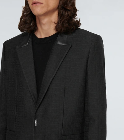 Shop Givenchy Cotton-blend Jacquard Coat In Black