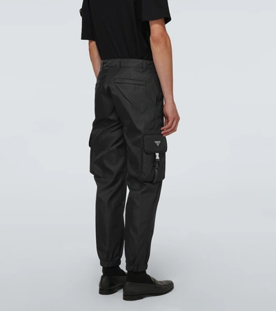 Prada Re-nylon Cargo Trousers In Black