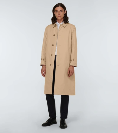 Shop Burberry Keats Reversible Raincoat In Beige