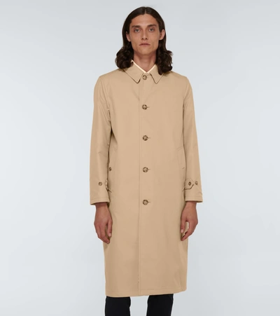 Shop Burberry Keats Reversible Raincoat In Beige