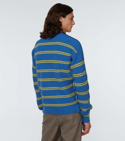 Shop Marni Striped Wool And Mohair Sweater In Multicoloured