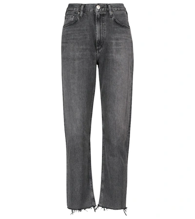 Shop Citizens Of Humanity Daphne High-rise Cropped Slim Jeans In Black