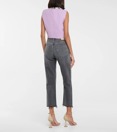 Shop Citizens Of Humanity Daphne High-rise Cropped Slim Jeans In Black