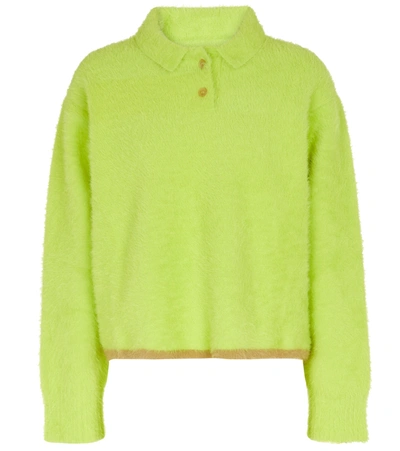Jacquemus Polo Neve Kiwi Green Sweater In Green