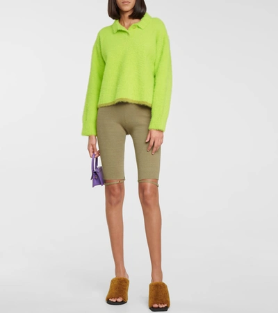 Shop Jacquemus Le Polo Neve Polo Sweater In Green