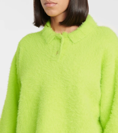 Shop Jacquemus Le Polo Neve Polo Sweater In Green