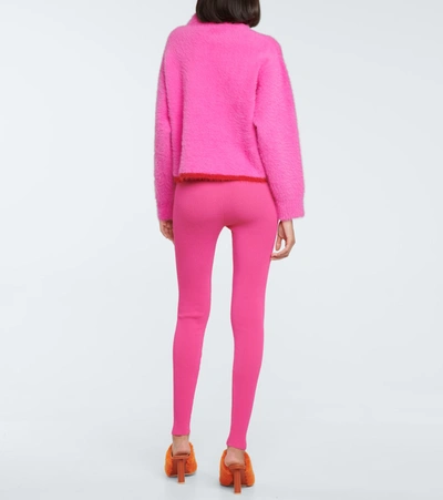 Jacquemus Le Polo Neve Textured Jumper In Pink