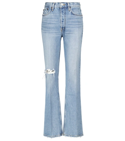 Shop Re/done High-rise Bootcut Jeans In Blue