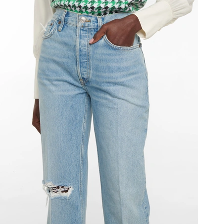 Shop Re/done High-rise Bootcut Jeans In Blue