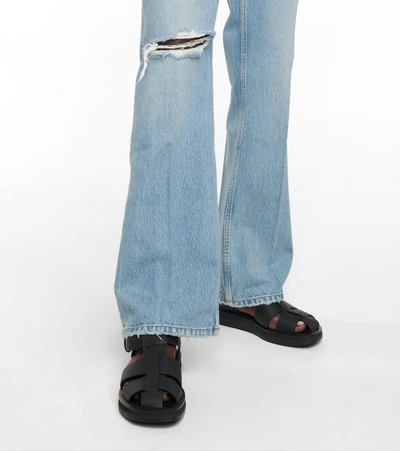 Shop Re/done High-rise Bootcut Jeans In Blue