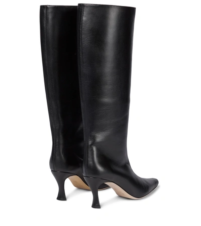 Shop By Far Stevie 42 Leather Knee-high Boots In Black