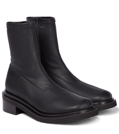 Shop By Far Kah Leather Ankle Boots In Black