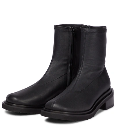 Shop By Far Kah Leather Ankle Boots In Black