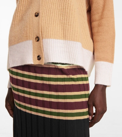 Shop Marni Cashmere Cardigan In Brown