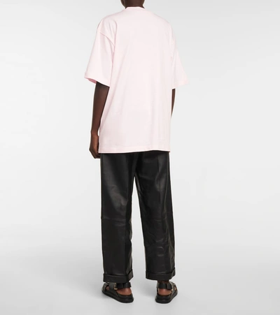 Shop Marni Logo Cotton Jersey T-shirt In Pink
