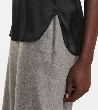 Max Mara Leisure Pan Stretch-silk Tank Top In Black