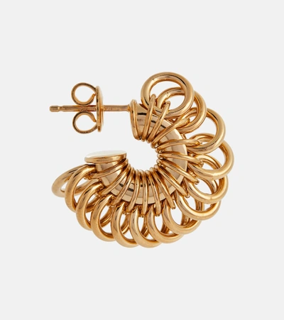 Shop Bottega Veneta Hoop 18kt Gold-plated Earrings