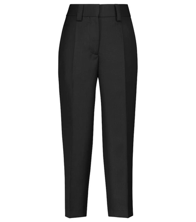 Light Summer Cropped Trousers In Black