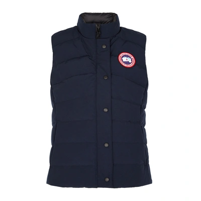 Shop Canada Goose Freestyle Navy Quilted Arctic-tech Shell Gilet - L