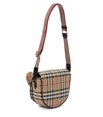 Shop Burberry Thomas Checked Crossbody Bag In Multicoloured