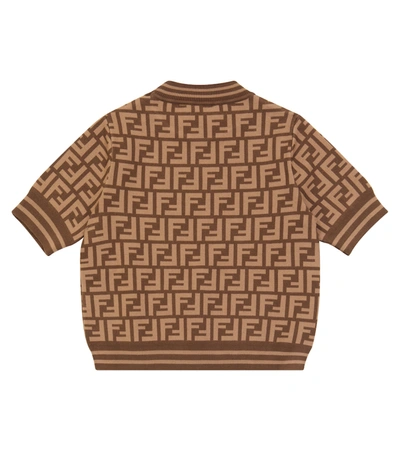 Shop Fendi Ff-jacquard Top In Brown