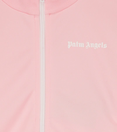 Shop Palm Angels Logo Track Jacket In Pink