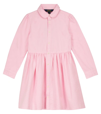 Shop Polo Ralph Lauren Cotton Poplin Shirt Dress In Pink