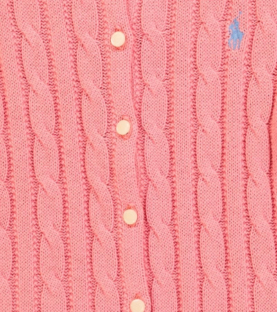 Shop Polo Ralph Lauren Cotton Cardigan In Pink