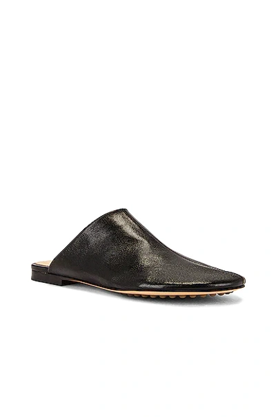 Bottega Veneta Dot Sock Leather Slippers In Black