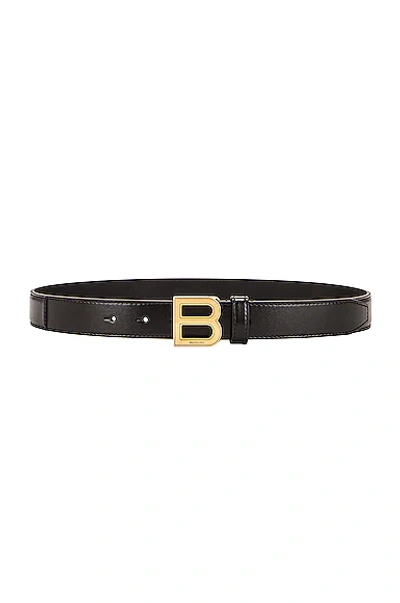 Shop Balenciaga Hourglass Belt In Black