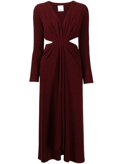 Shop Acler Brighton Cut-out Dress In Rot