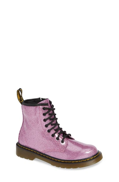 Shop Dr. Martens' 1460 Glitter Boot In Dark Pink