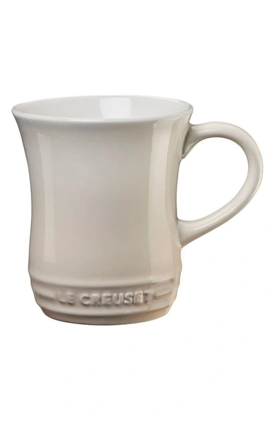 Shop Le Creuset 14-ounce Stoneware Tea Mug In Meringue