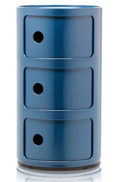 Shop Kartell Componibili Set Of Drawers In Blue