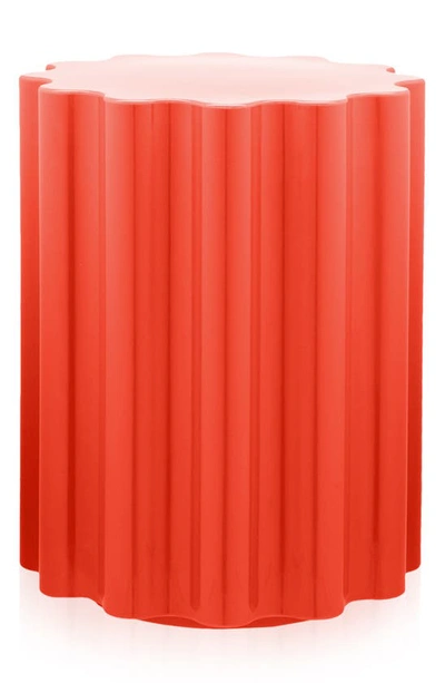 Shop Kartell Colonna Stool In Red