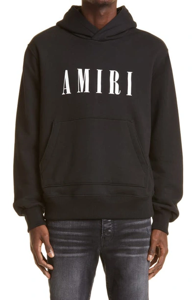 Shop Amiri Core Logo Cotton Hoodie In Black
