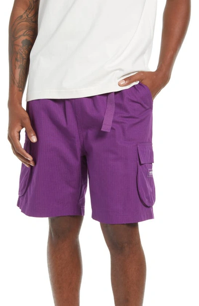 adidas Originals cargo shorts in purple