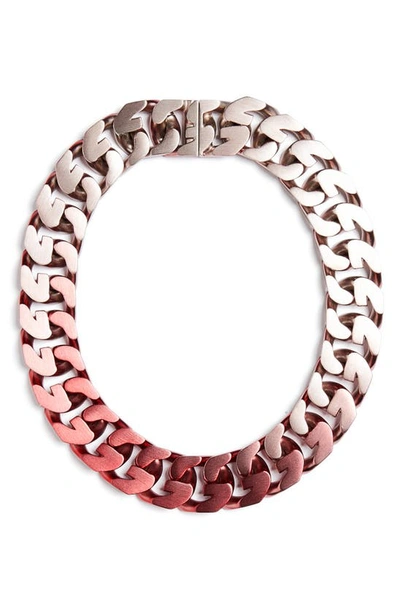 Shop Givenchy Medium G-chain Gradient Necklace In Light Pink