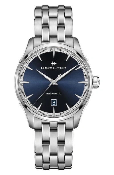Shop Hamilton Jazzmaster Automatic Bracelet Watch, 40mm In Stainless Steel