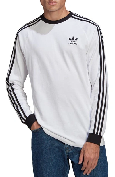 overdrivelse modnes Fortolke Adidas Originals Adicolor Three Stripe Long Sleeve T-shirt In White |  ModeSens