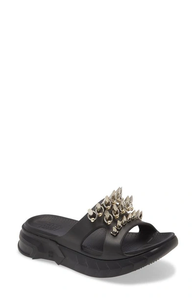 Shop Givenchy Marshmallow Spike Sandal In Black