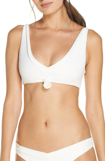 Shop Frankies Bikinis Austin Knot Bikini Top In White