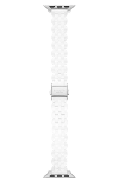 Shop Kate Spade Scallop Apple Watch(r) Bracelet Strap In White