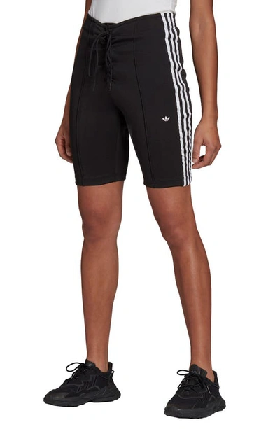 Shop Adidas Originals Laced Bike Shorts In Black