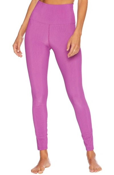 Shop Beach Riot Ayla Ribbed Leggings In Mauve