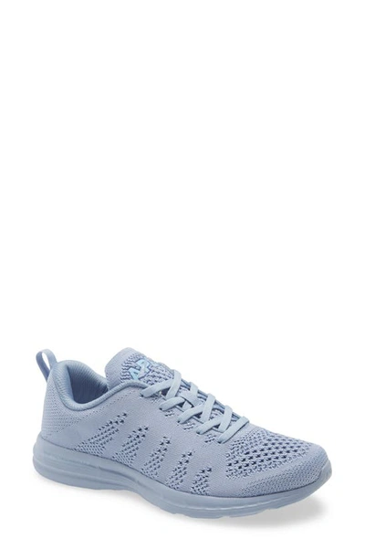 Shop Apl Athletic Propulsion Labs Techloom Pro Knit Running Shoe In Frozen Grey / Ice Blue