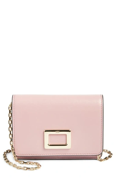 Roger Vivier Pink Compact Wallet/ Chain Mini Shoulder Bag Leather  ref.547664 - Joli Closet