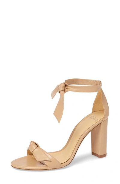 Shop Alexandre Birman Clarita Knotted Sandal In Nude Leather