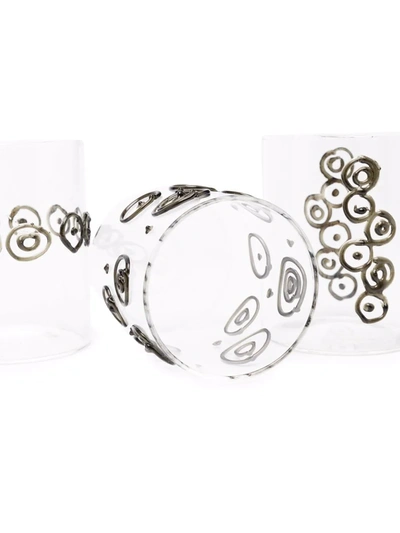 Shop 10 Corso Como Graphic-print Set Of Glasses In Weiss